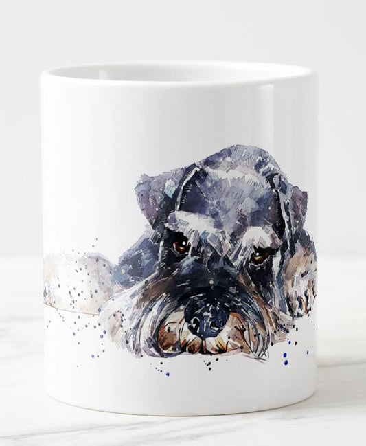 Schnauzer Ceramic Mug 15oz | Dog Lover Gift | Edswatercolours