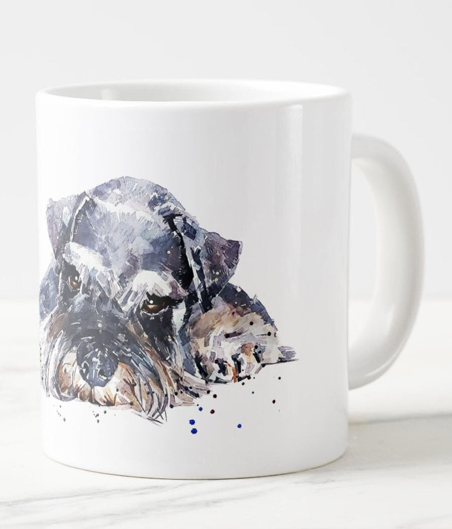 Schnauzer Ceramic Mug 15oz | Dog Lover Gift | Edswatercolours