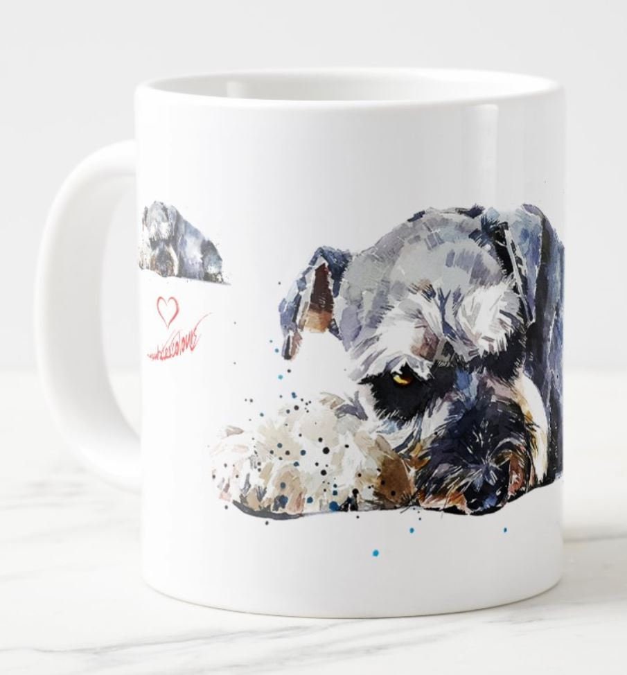 Schnauzer Version II Ceramic Mug 15oz | Dog Lover Gift | Edswatercolours