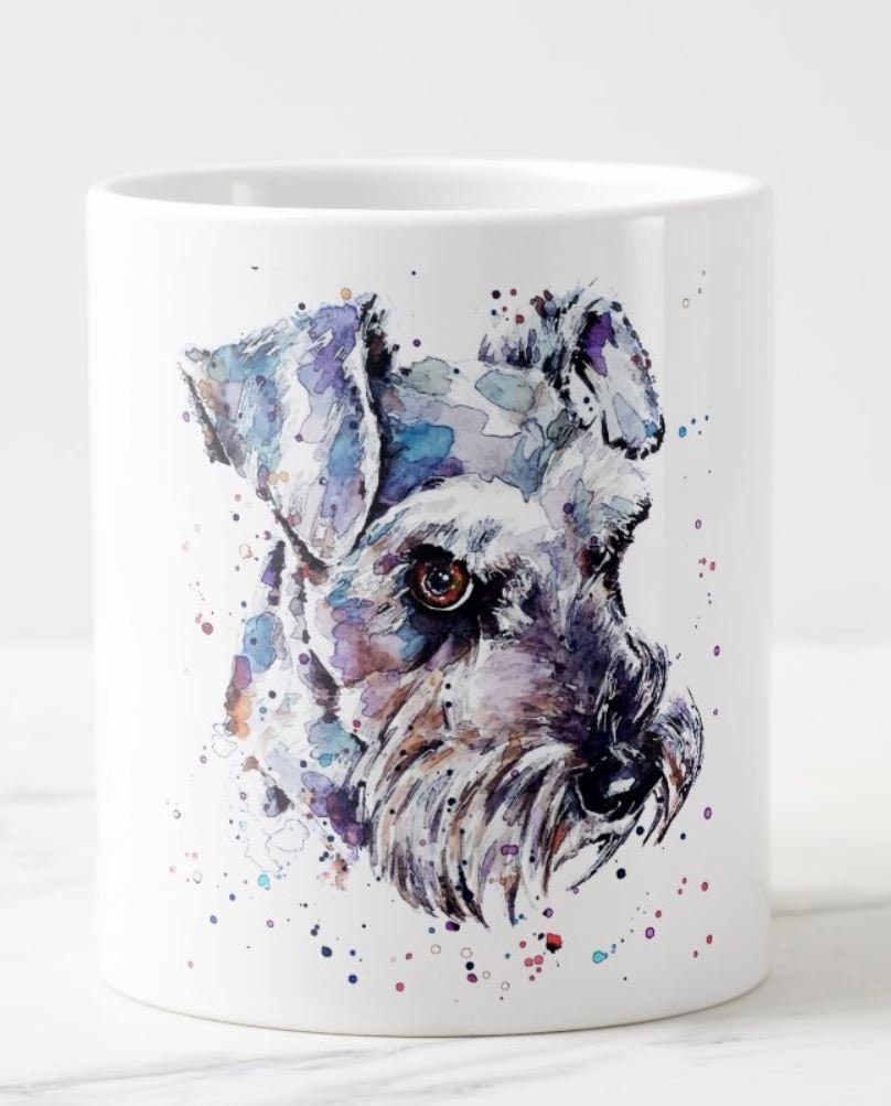 Schnauzer Version V Ceramic Mug 15oz | Dog Lover Gift | Edswatercolours