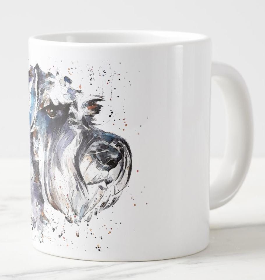 Schnauzer Version III Ceramic Mug 15oz | Dog Lover Gift | Edswatercolours