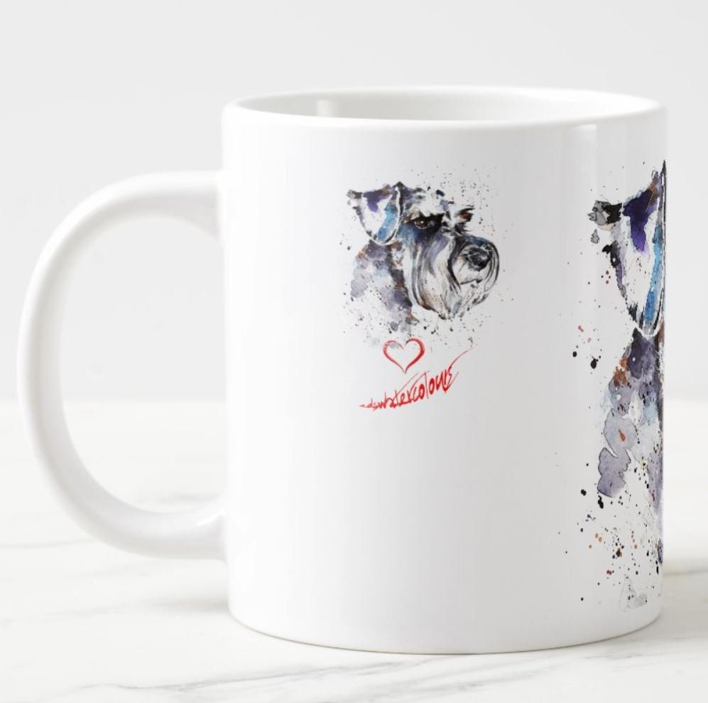 Schnauzer Version III Ceramic Mug 15oz | Dog Lover Gift | Edswatercolours