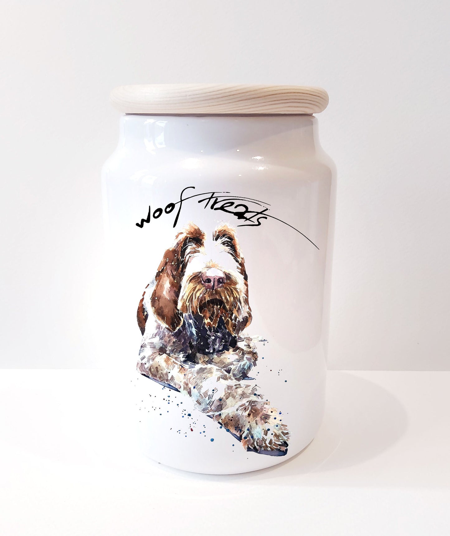 Spinone Italiano Ceramic Treats Jar | Dog Treat Canister | Edswatercolours
