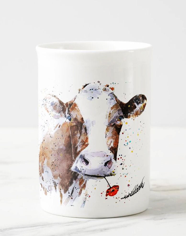 Cow Windsor Fine Bone China Mug 10oz | Gift | Edswatercolours