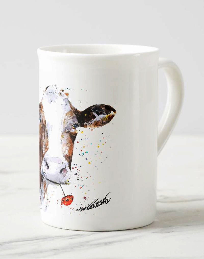 Cow Windsor Fine Bone China Mug 10oz | Gift | Edswatercolours