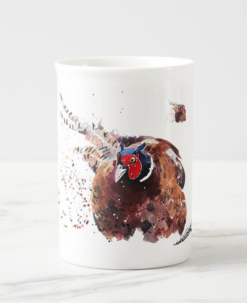 Pheasant Windsor Fine Bone China Mug 10oz | Gift | Edswatercolours