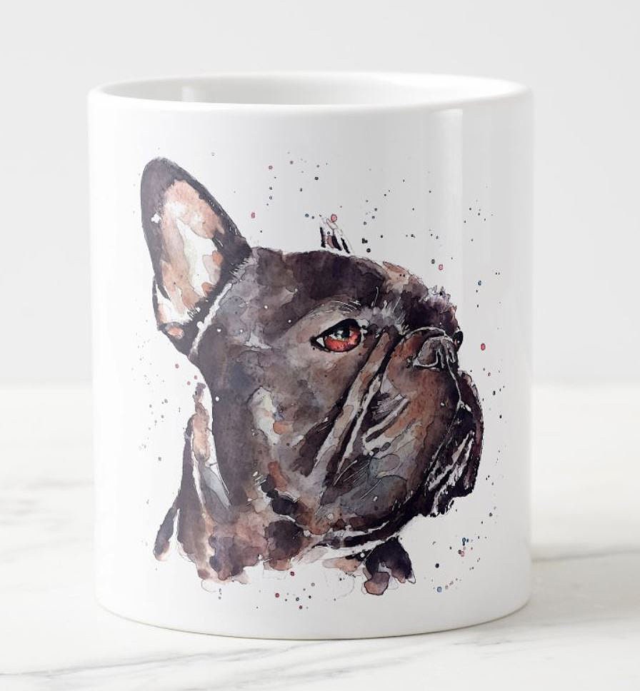French Bulldog Version II Ceramic Mug 15oz | Dog Lover Gift | Edswatercolours