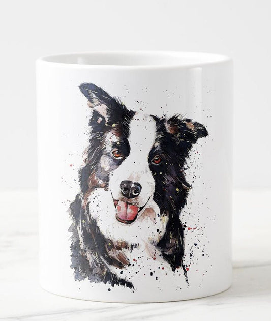 Border Collie Ceramic Mug 15oz | Dog Lover Gift | Edswatercolours
