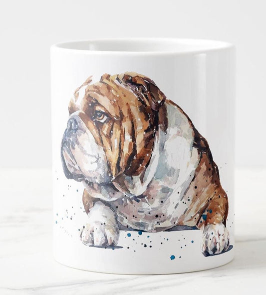 English Bulldog Ceramic Mug 15oz | Dog Lover Gift | Edswatercolours