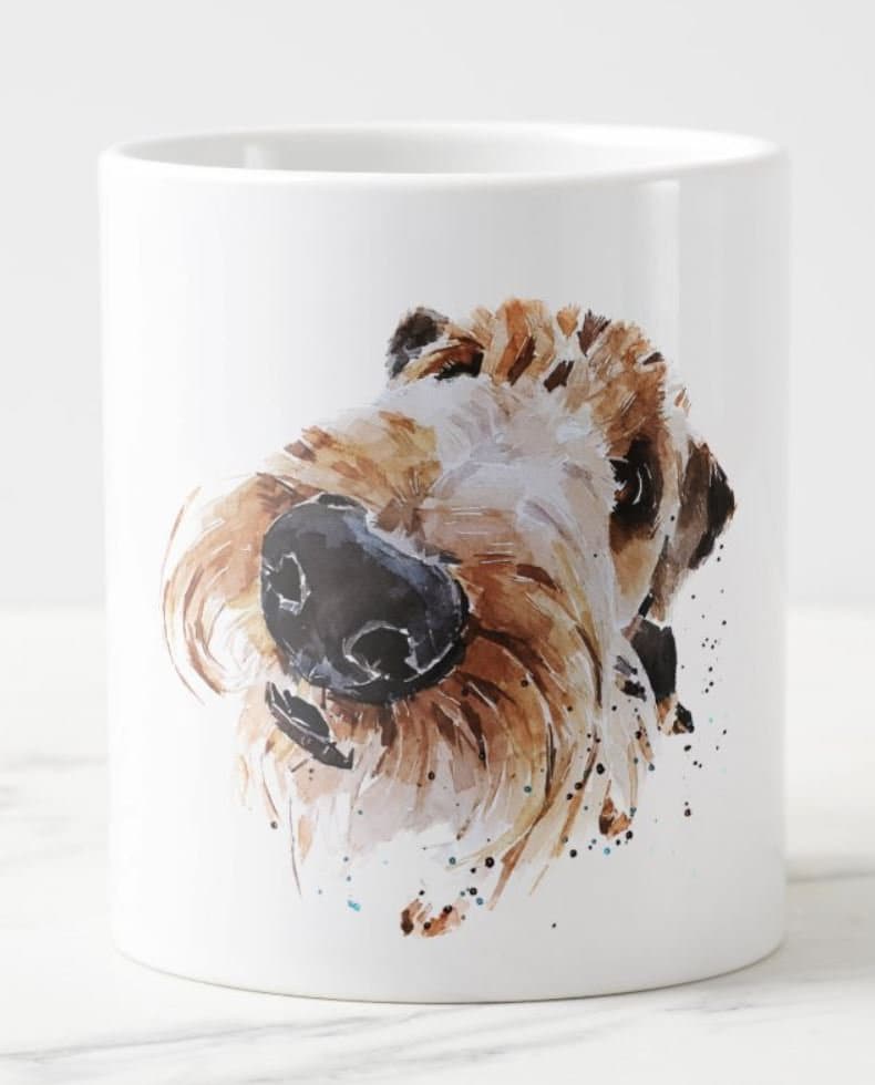 Airedale Terrier Version IV Ceramic Mug 15oz | Dog Lover Gift | Edswatercolours