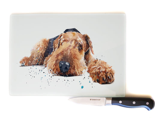 Airedale Chopping Board | Dog Gift | EdsWatercolours