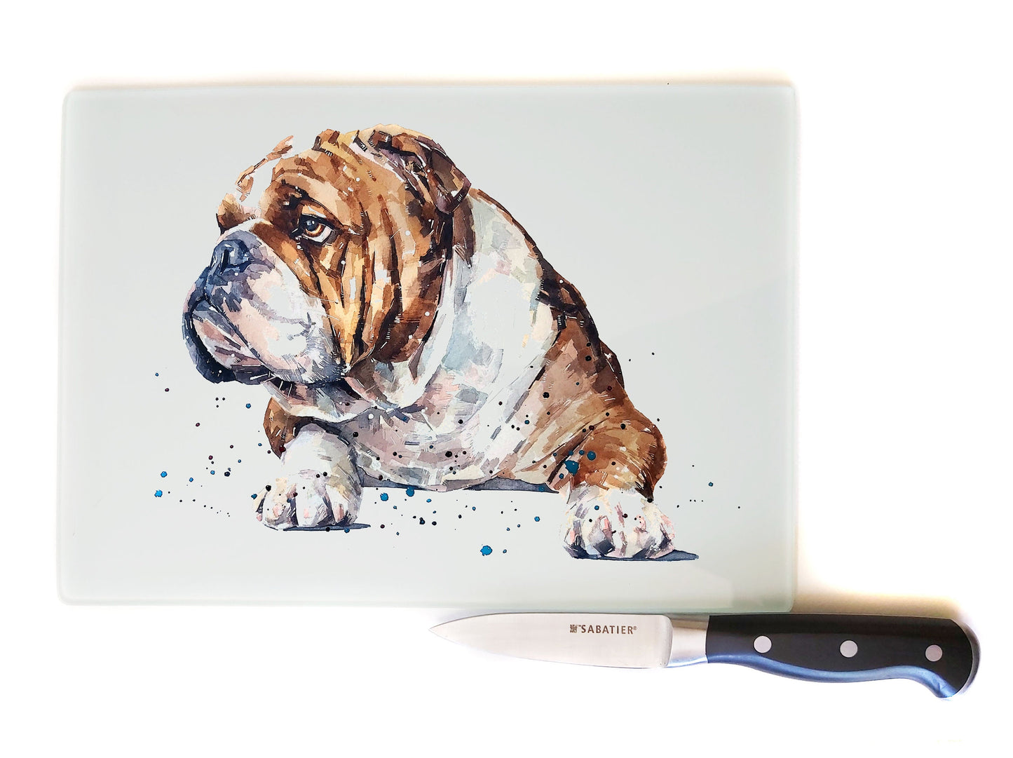 English Bulldog Chopping Board | Dog Gift | EdsWatercolours