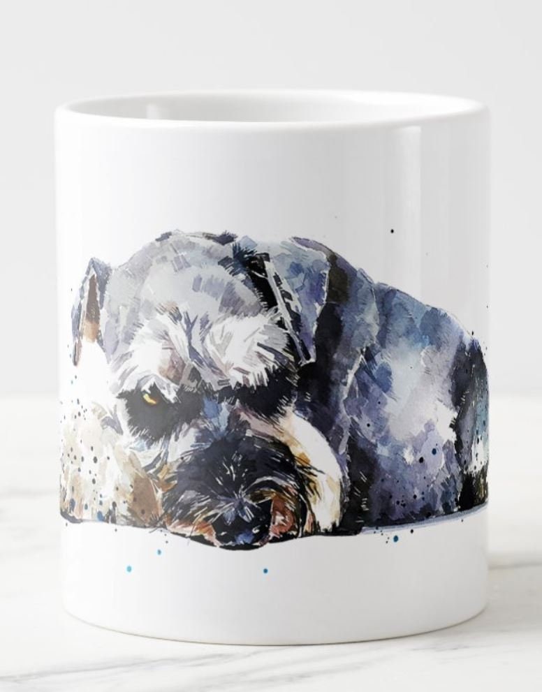 Schnauzer Version II Ceramic Mug 15oz | Dog Lover Gift | Edswatercolours