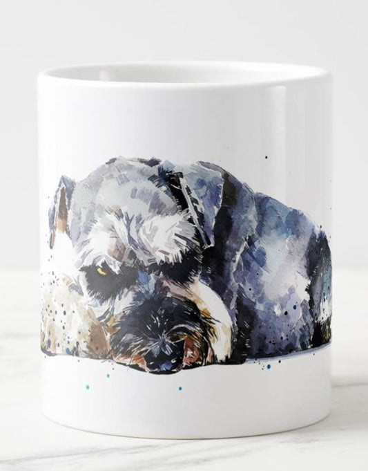 Schnauzer Version II Ceramic Mug 15oz | Dog Lover Gift | Edswatercolours