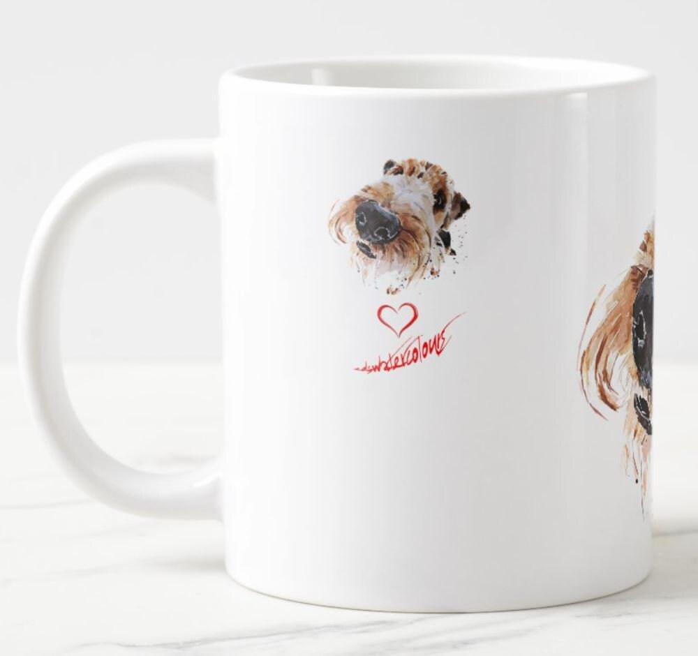 Airedale Terrier Version IV Ceramic Mug 15oz | Dog Lover Gift | Edswatercolours