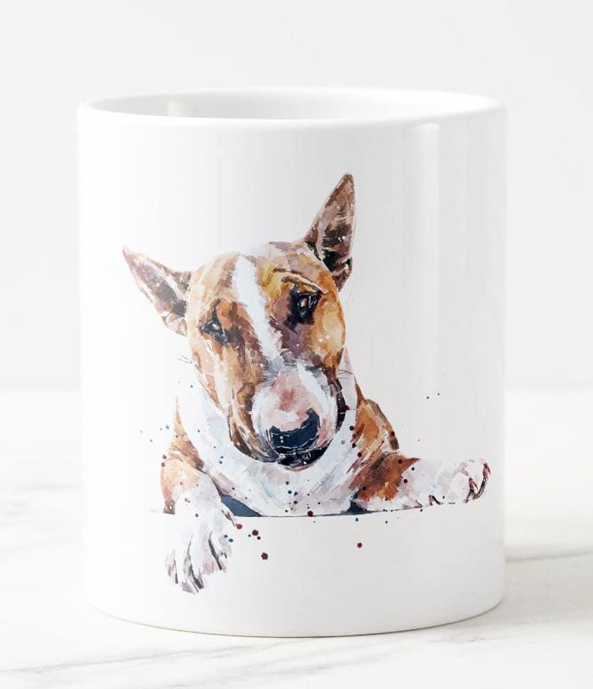 Bull Terrier Version III Ceramic Mug 15oz | Dog Lover Gift | Edswatercolours