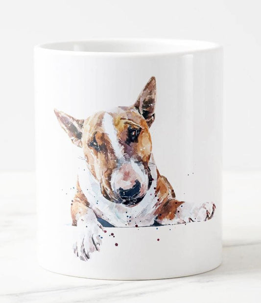 Bull Terrier Version III Ceramic Mug 15oz | Dog Lover Gift | Edswatercolours