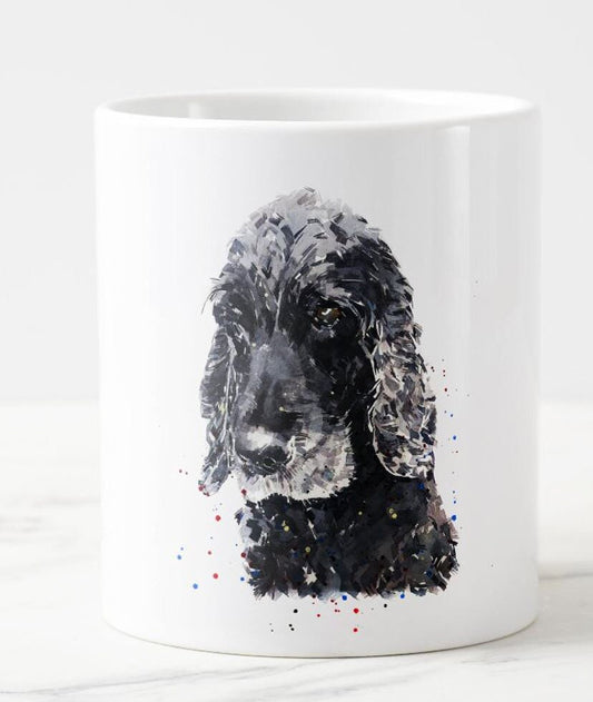 Black Cocker Spaniel Ceramic Mug 15oz | Dog Lover Gift | Edswatercolours