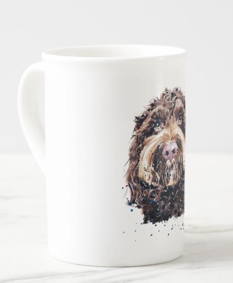 Chocolate Cockapoo Windsor Fine Bone China Mug 10oz | Dog Lover Gift | Edswatercolours