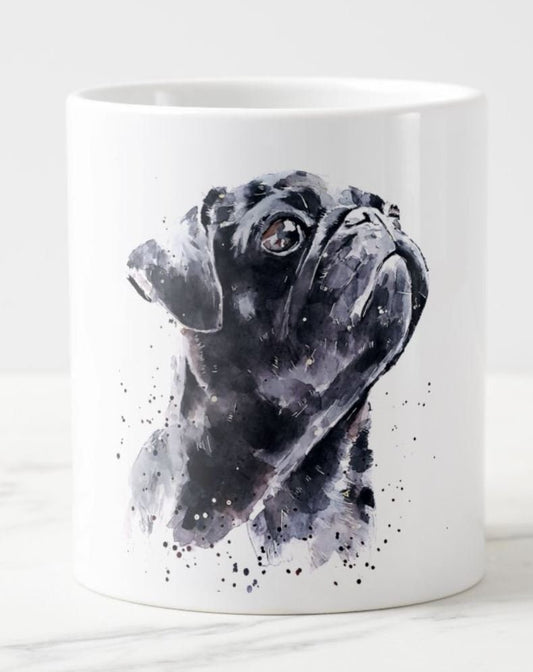 Pug Version II Ceramic Mug 15oz | Dog Lover Gift | Edswatercolours