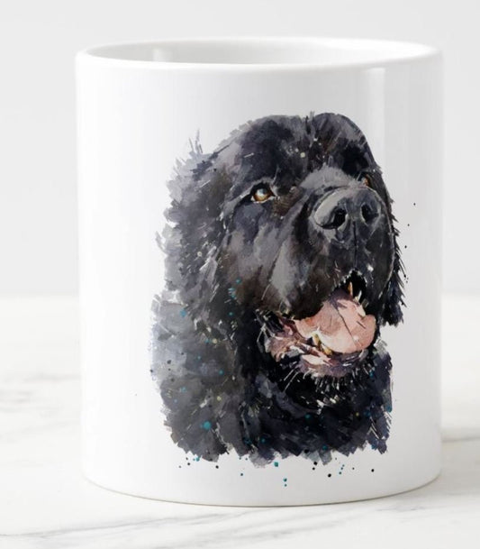 Newfoundland Dog Ceramic Mug 15oz | Dog Lover Gift | Edswatercolours