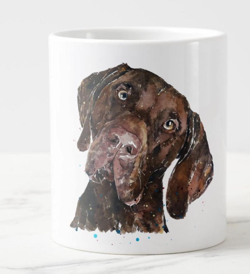 German Shorthaired Pointer Ceramic Mug 15oz | Dog Lover Gift | Edswatercolours