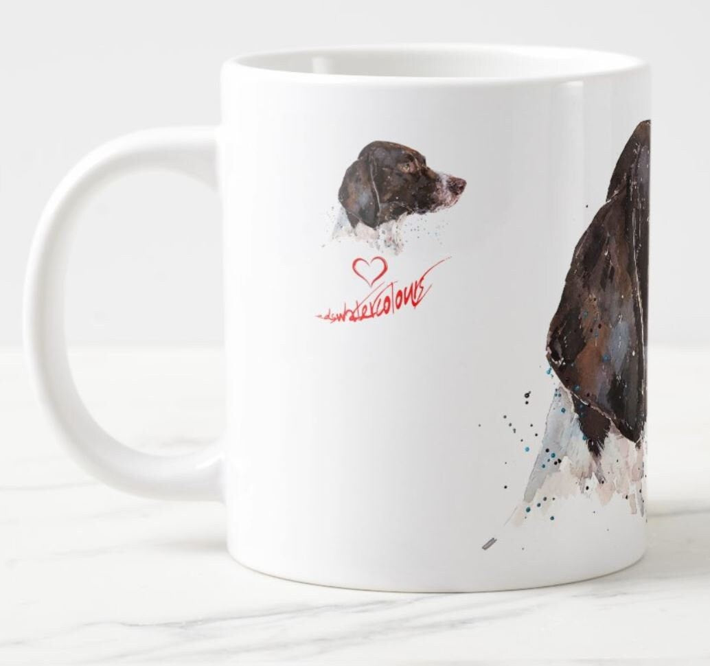 German Shorthaired Pointer Version IV Ceramic Mug 15oz | Dog Lover Gift | Edswatercolours
