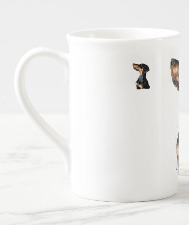 Doberman Regal Windsor Fine Bone China Mug 10oz | Dog Lover Gift | Edswatercolours