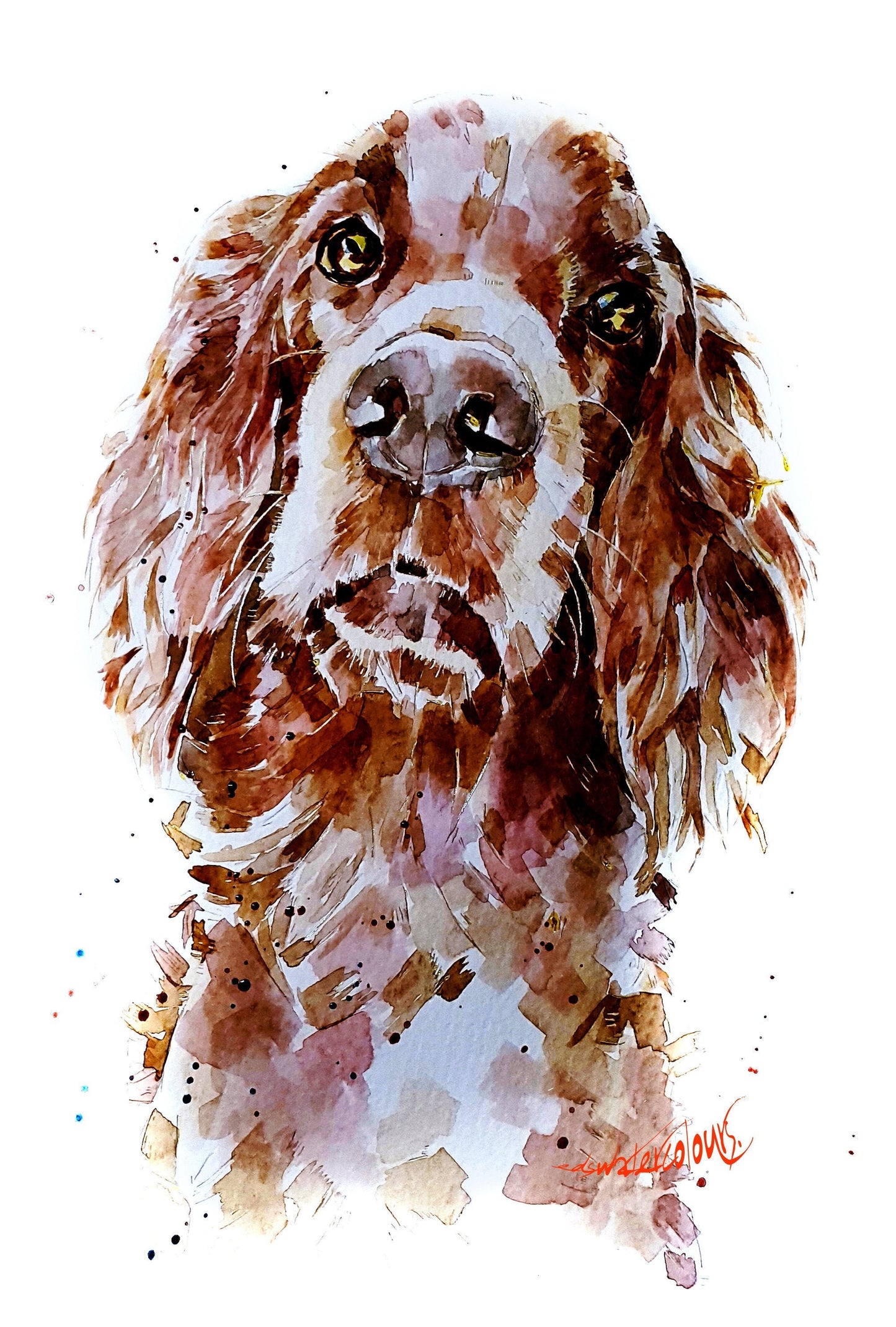 Red Setter" Print Watercolour. Irish Setter Watercolour,Irish Setter print,Irish Setter art,Red Setter print,Red Setter art,Red Setter decor