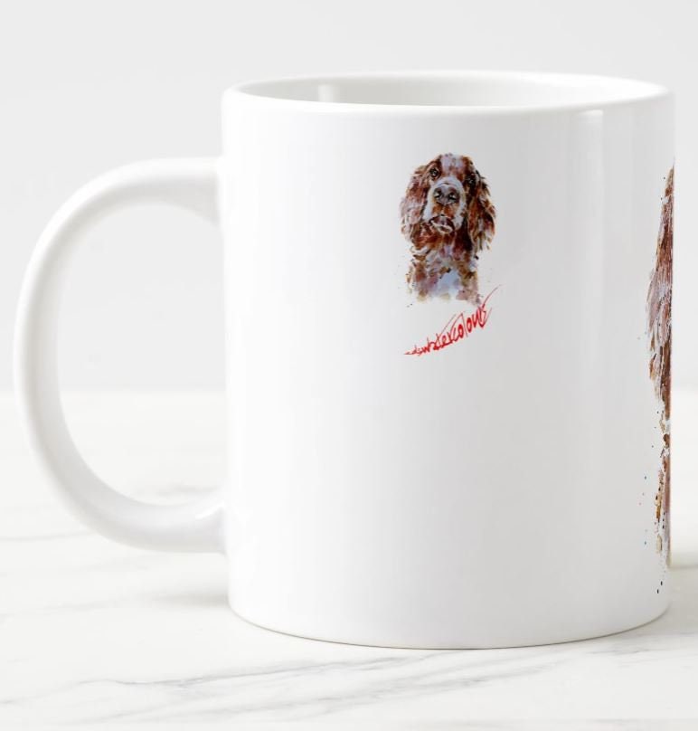 Red Setter Version III Ceramic Mug 15oz | Dog Lover Gift | Edswatercolours