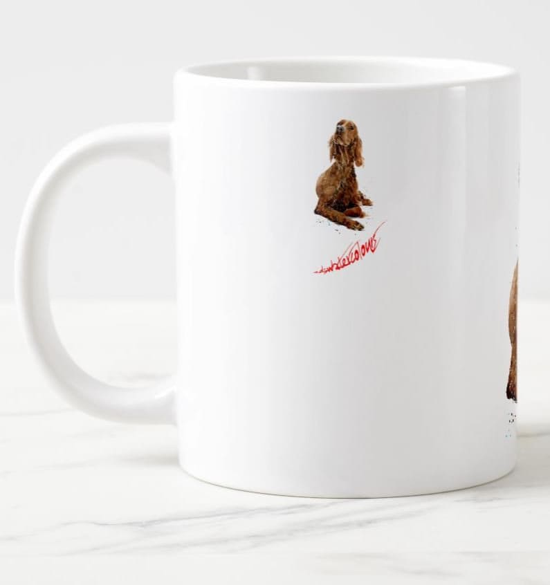 Red Setter Version II Ceramic Mug 15oz | Dog Lover Gift | Edswatercolours
