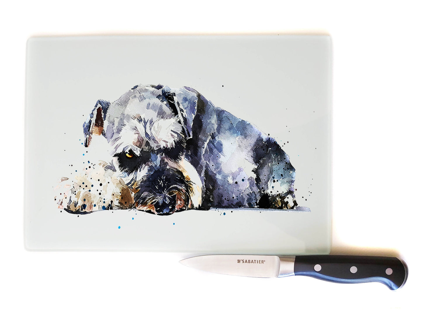 Schnauzer Chopping Board | Dog Gift | EdsWatercolours