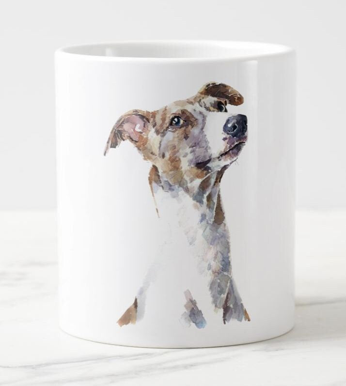 Whippet Version III Ceramic Mug 15oz | Dog Lover Gift | Edswatercolours