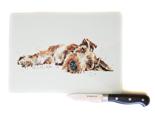 Irish Terrier Chopping Board | Dog Gift | EdsWatercolours