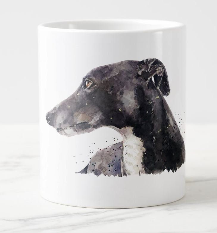 Whippet Ceramic Mug 15oz | Dog Lover Gift | Edswatercolours