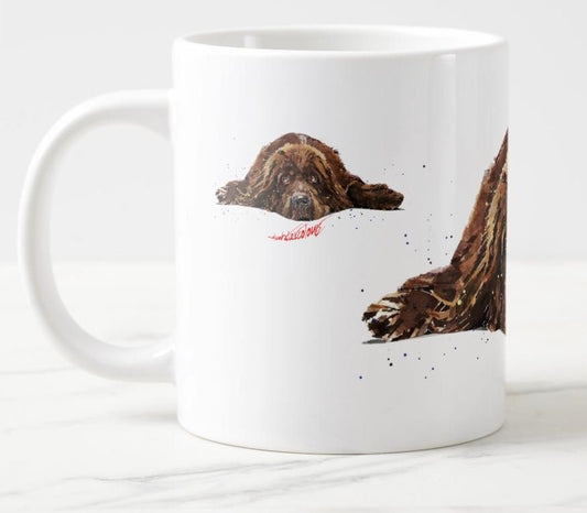 Brown Newfoundland Dog Ceramic Mug 15oz | Dog Lover Gift | Edswatercolours