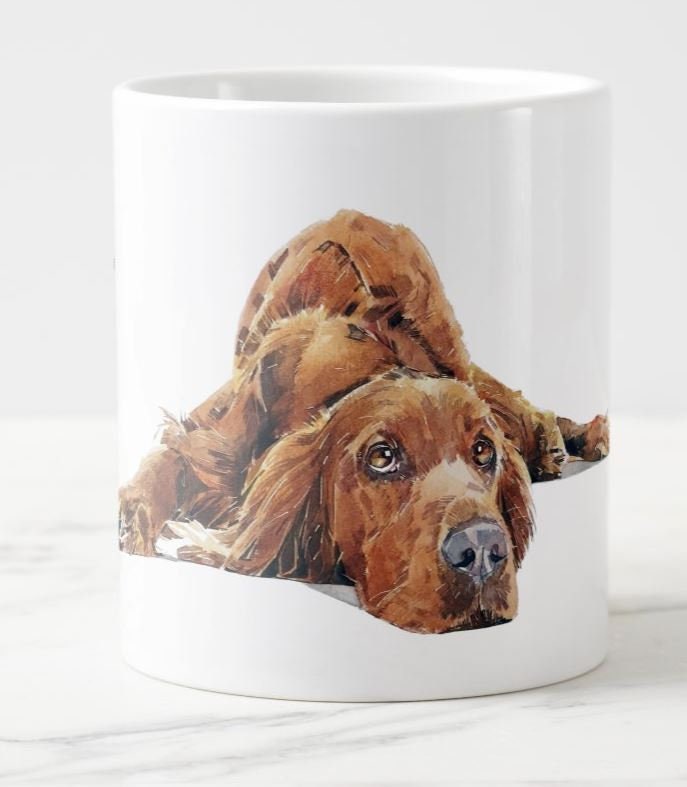 Red Setter Ceramic Mug 15oz | Dog Lover Gift | Edswatercolours