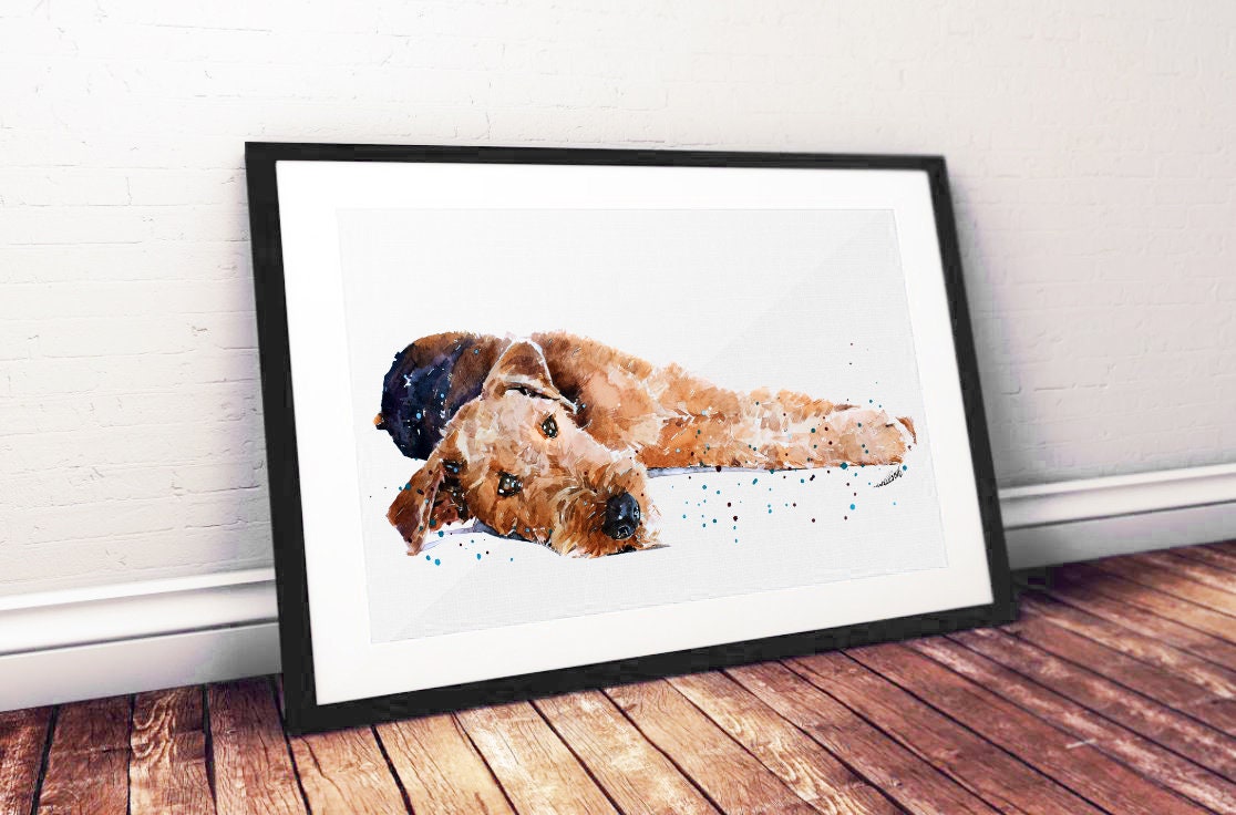 Airedale Terrier | Original Watercolour | Dog Lover Gift | Edswatercolours