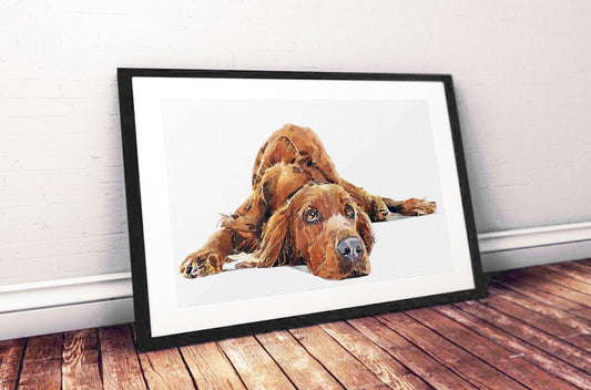 Red Setter | Original Watercolour | Dog Lover Gift | Edswatercolours