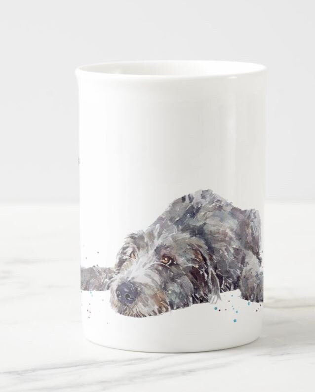 Irish Wolfhound Windsor Fine Bone China Mug 10oz | Dog Lover Gift | Edswatercolours
