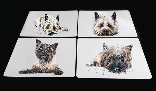 Cairn Terrier Cork Backed Placemats (Set of 4) | Dog Gift | Edswatercolours