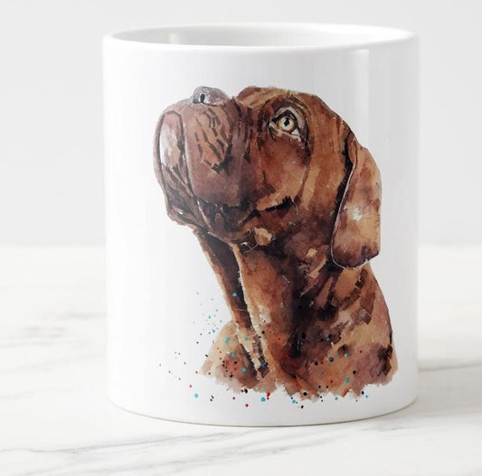 Dogue de Bordeaux Version II Ceramic Mug 15oz | Dog Lover Gift | Edswatercolours