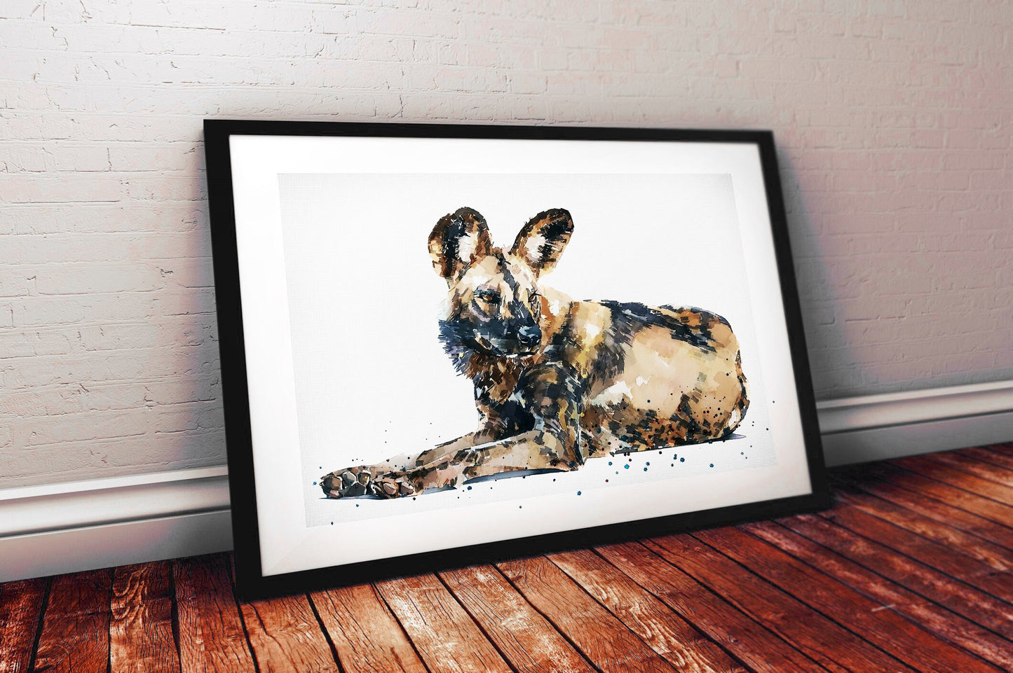 African Wild Dog | Original Watercolour | Wildlife Lover Gift | Edswatercolours