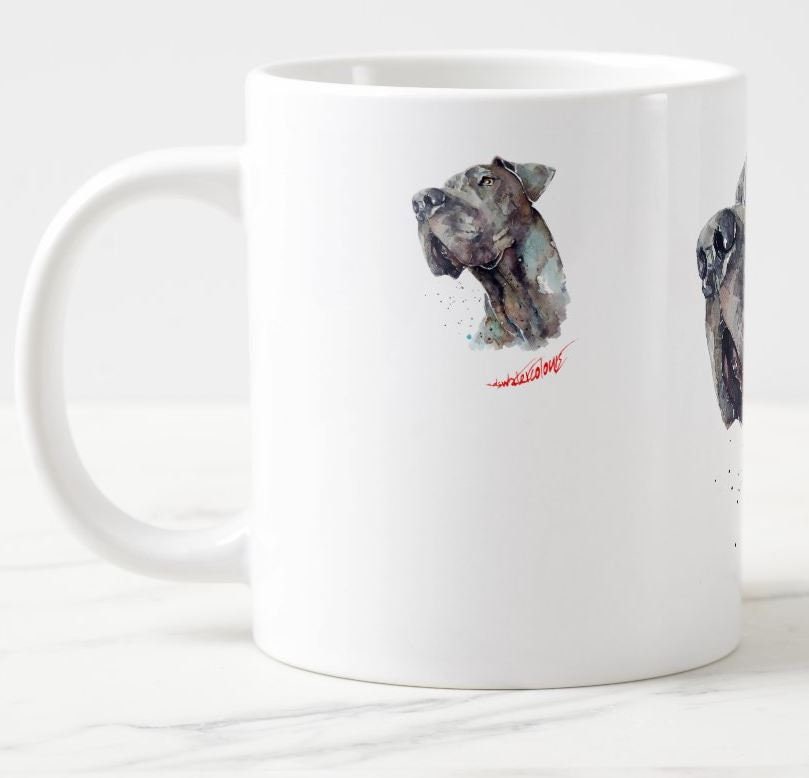 Great Dane Ceramic Mug 15oz | Dog Lover Gift | Edswatercolours