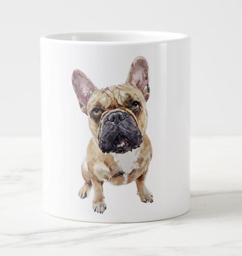 French Bulldog Ceramic Mug 15oz | Dog Lover Gift | Edswatercolours