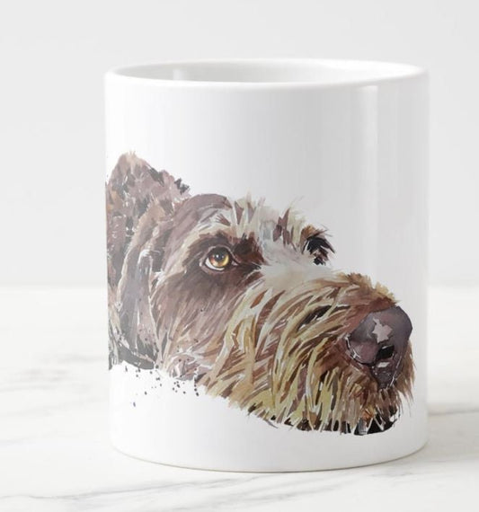 German Wirehaired Pointer Ceramic Mug 15oz | Dog Lover Gift | Edswatercolours