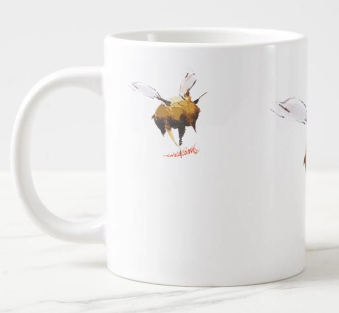 Bumblebee Version II Ceramic Mug 15oz | Edswatercolours