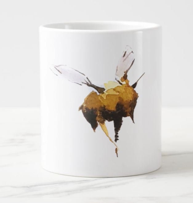 Bumblebee Version II Ceramic Mug 15oz | Edswatercolours