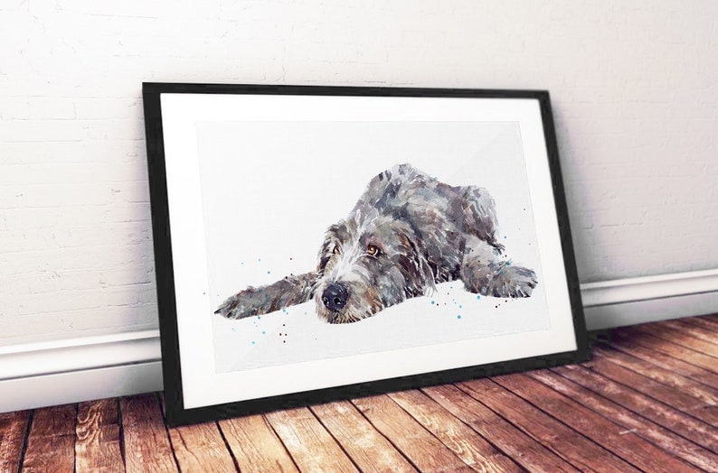 Irish Wolfhound II | Original Watercolour | Dog Lover Gift | Edswatercolours