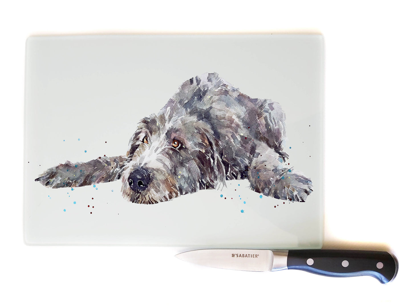 Irish Wolfhound Chopping Board | Dog Gift | EdsWatercolours